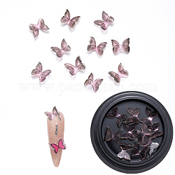Cabochons in resina, nail art accessori decorativi, 3 d farfalla, cardo, 6~7x7~8x3mm, 10pcs/scatola