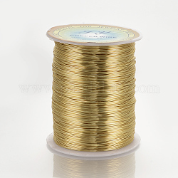 Runder Kupferdraht für die Schmuckherstellung, Licht Gold, 20 Gauge, 0.8 mm, ca. 524.93 Fuß (160m)/Rolle