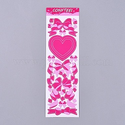 Bowknot Band Muster dekorative Etiketten Aufkleber, diy handgefertigte Sammelalbum Fotoalben, tief rosa, 165x50x0.5 mm, Muster: 4~45 mm