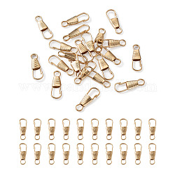 Eisen Schlüsselbund Verschluss Zubehör, Licht Gold, 25x9x3 mm, Bohrung: 5x4 mm