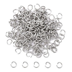 304 anelli di salto in acciaio inox, anelli di salto aperti, acciaio inossidabile, 22 gauge, 4x0.6mm, diametro interno: 2.8mm