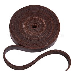 Gorgecraft Flat Cowhide Leather Cord, for Jewelry Making, Mixed Color, 15x2mm
