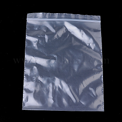 Sacchetti con chiusura a zip in plastica, sacchetti per imballaggio risigillabili, guarnizione superiore, sacchetto autosigillante, rettangolo, chiaro, 10x7x0.012cm, spessore unilaterale: 2.3 mil (0.06 mm)