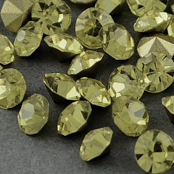 Класс стакан отметил назад Chaton стразами, с покрытием на задной стороне, алмаз, бледно-желтый цвет, 3.3~3.4 мм, около 144 шт / брутто