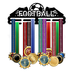 Porte-médaille de fer support mural d'affichage, avec des vis, football américain, 150x400mm