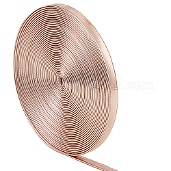 Gorgecraft 5M Flat Imitation Leather Cord, for Pillow Decor, Misty Rose, 5x0.8mm, about 5.47 Yards(5m)/Roll