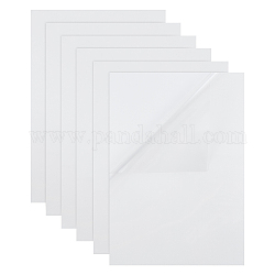 BENECREAT 14 Sheets A4 Transparent Glossy Stencil Sheets Waterproof Glossy Self Adhesive PVC Film Label Sticker for Laser Printer Office Supplies