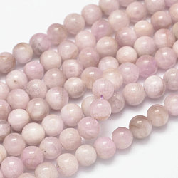 Runde natürliche kunzite Perlen Stränge, Spodumenperlen, Klasse ab, 10 mm, Bohrung: 1 mm, ca. 38 Stk. / Strang, 15.5 Zoll