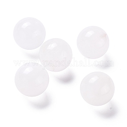 Perles de cristal de quartz naturel, perles de cristal de roche, pas de trous / non percés, pour création de fil enroulé pendentif , ronde, 20mm