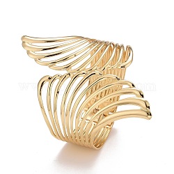 Alloy Hollow Wing Wrap Cuff Bangle, Chunky Wide Hinged Open  Bangle for Women, Light Gold, Inner Diameter: 2-1/8x2 inch(5.35x5.2cm) 