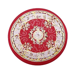 Runde, gewebte Teppichbodenmatte im türkischen Stil, für 1:12 Mini-Puppenhaus, Purpur, 156 mm