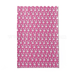 Tema di pasqua, similpelle, per accessori per l'abbigliamento, Coniglio modello, rosa intenso, 30x20x0.1cm