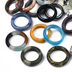 Простое кольцо из натуральных и синтетических камней для женщин, размер США 5 1/2 (16.1 мм) ~ размер США 8 3/4 (18.7 мм)