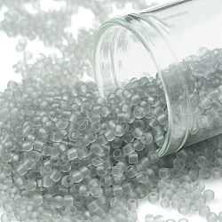 Toho perles de rocaille rondes, Perles de rocaille japonais, (9af) diamant noir mat, 11/0, 2.2mm, Trou: 0.8mm, environ 5555 pcs/50 g