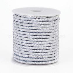 Metallkabel aus Polyester, mit Eisenketten innen, gainsboro, 4x3.5~4 mm, ca. 18 Yards / Rolle