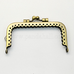 Eisen Geldbörse Rahmen Griff für Tasche Näh-Handwerks maßgeschneiderte Kanalisation, Antik Bronze, 55x89x9 mm