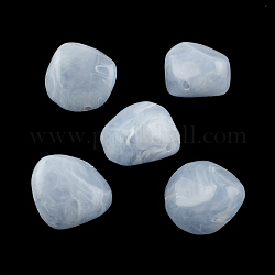 Nuggets Nachahmung Edelstein Acryl-Perlen, Kornblumenblau, 25x24x17 mm, Bohrung: 3 mm, ca. 84 Stk. / 500 g