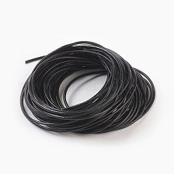 Cowhide Leather Cord, Leather Jewelry Cord, Jewelry DIY Making Material, Dyed, Round, Black, 2mm, about 10.93 yards(10m)/bundle