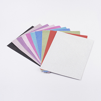 Carta di cartone in polvere flash (senza adesivo sul retro), carta di regali di nuovo anno di decorazione del partito di artigianato diy, colore misto, 29.5x21cm