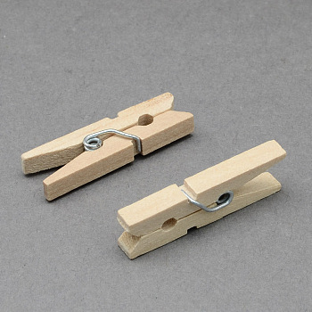 Wooden Craft Pegs Clips AJEW-S035-35mm