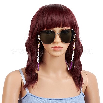 Радуга очки цепи AJEW-EH00315-1