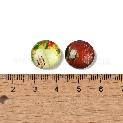 Стеклянные кабошоны GGLA-A002-14mm-KK-1