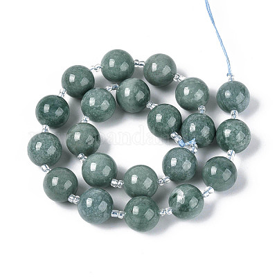 Естественный жадеит бисер пряди&nbsp;G-N353-07E-01-1