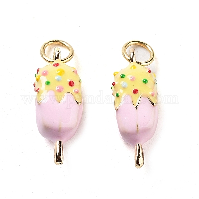 Настоящие позолоченные кулоны из латуни с эмалью 18k KK-M280-02B-G-1