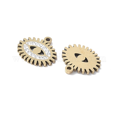 201 подвеска из нержавеющей стали со стразами STAS-V005-05G-04-1