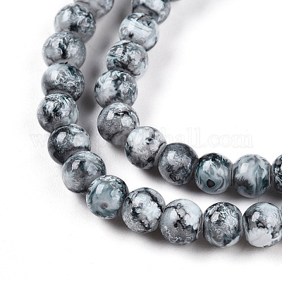 Выпечка окрашенные стеклянные бусины пряди X1-DGLA-N003-4mm-A06-1