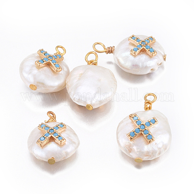 Подвески из натурального пресноводного жемчуга PEAR-E013-27A-1