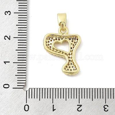 Латунные микро проложить кубического циркония подвески ZIRC-C012-01G-16-1