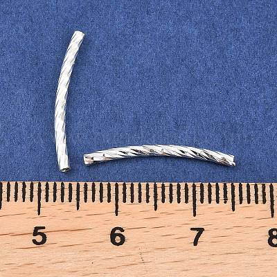 Латунные текстурированные изогнутые трубчатые бусины&nbsp;KK-H250-01B-S-1