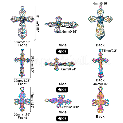 12 шт. 3 стильные большие подвески из сплава FIND-FH0002-39-1