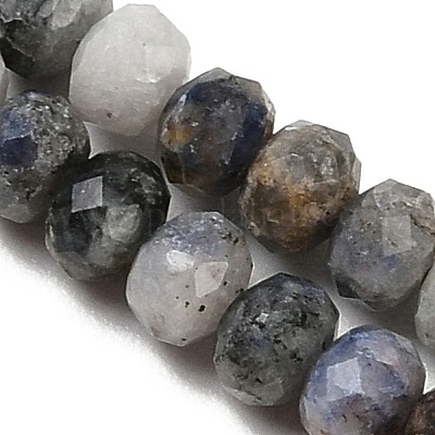 Натуральное синее пятно нитки из бисера яшмы G-D347-B06-1