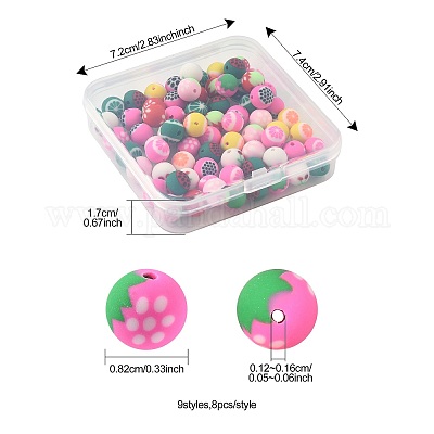 72 шт. 9 стили фруктовой тематики бусины из полимерной глины ручной работы CLAY-FS0001-42-1