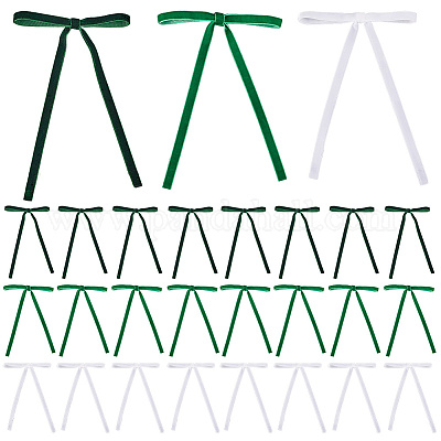 30шт. 3-х цветный бархатный бант AJEW-CN0003-72C-1