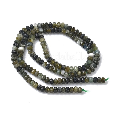 Бусы из натурального зеленого турмалина&nbsp;G-L651-B05-4x2mm-02-1