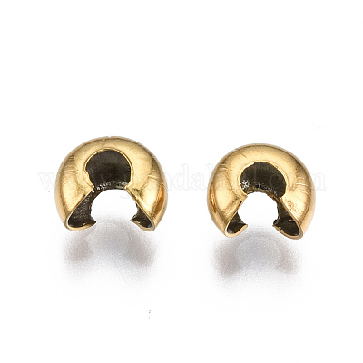 Крышки для обжимных бусин из нержавеющей стали 304 STAS-S117-012B-1