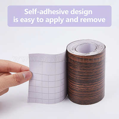 Самоклеящаяся бумага из ПВХ с текстурой дерева DIY-WH0632-19A-02-1