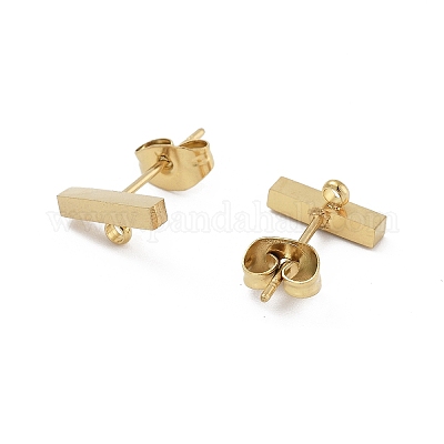 Фурнитура для сережек-гвоздиков из нержавеющей стали 304 STAS-Z091-01G-02-1