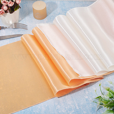 2 camino de mesa de poliéster de 2 colores sólidos&nbsp;DIY-TA0014-08B-1