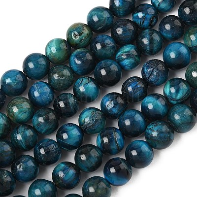 Нити из натурального тигрового глаза класса B G-F591-18-8mm-02-1