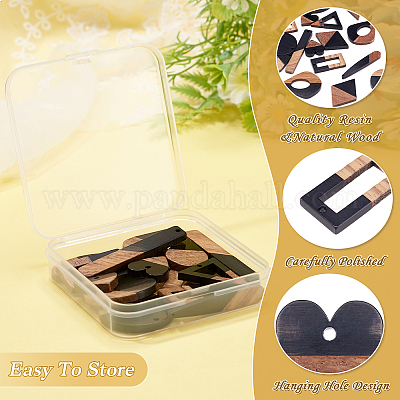 Подвески из смолы и ореха&nbsp;RESI-TA0001-12-1