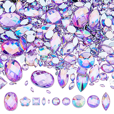 Акриловый кабошоны со стразами DIY-HS0001-63E-1