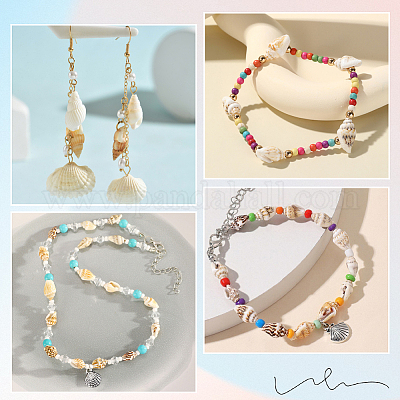 100 г натуральных ракушечных бусин BSHE-LT0001-04-1