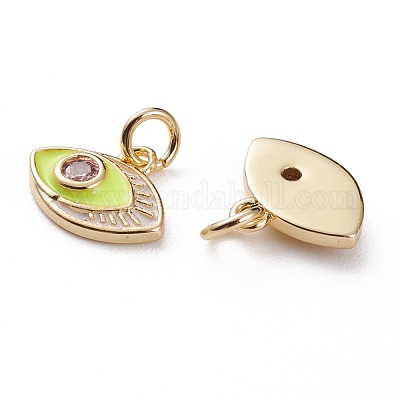 Латунные микропаве прозрачные кубические циркониевые подвески KK-C100-15G-B02-1