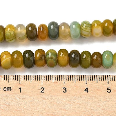 Натуральные полосатые агатовые бусы G-F790-I01-01S-1