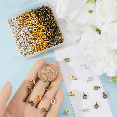 300 шт. 3 цвета вешалки в тибетском стиле трубчатые скобы TIBE-SP0001-04-1