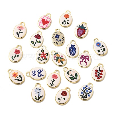 Латунные подвески с принтом&nbsp;KK-K274-07G-1